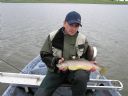 Kevin Porteous with 3lbs 10oz Loch Heilen Trout. May 05